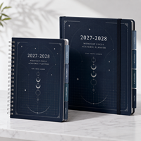 LABON Agenda Scolaire Personnalisé 2027 2028 Midnight Focus A5 B5 Spirale Couverture Rigide Onglets Autocollants Pages Intérieures Organisateur d'Études OEM