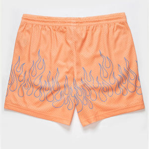 Meilleures ventes Short de fitness en maille de polyester Short imprimé avec logo personnalisé pour hommes Short en maille à sublimation - Product Image 2