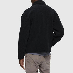 Chaqueta Sherpa para Hombre Talla Grande con Bolsillos, Tela de Lona, Cuello Alto, Abrigo de Invierno, Logotipo y Color Personalizados - Product Image 2