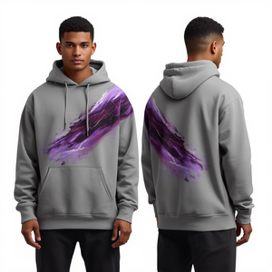 Wholesale Heavy Cotton Oversized Flare Print Hoodie Premium Casual Pullover Custom Apparel Manufacturer - Product Image 1