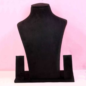 Support de présentation de bijoux de luxe en velours suédé noir Sri Jaya JD008 - Product Image 1