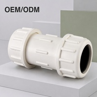 Raccords de compression pour tuyaux d'eau à application générale, à connexion rapide, lisses, en PVC ASTM de 1/2 pouce, supportés par l'OEM, vente chaude