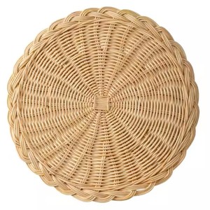 Sets de table bohème napperons en rotin pour décor de table ronde napperon fleur de forme ronde en gros Vietnam - Product Image 3