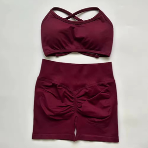 Conjunto de Yoga Personalizado para Mujer, Ropa Deportiva Transpirable y Ecológica de Spandex/Poliéster, Manga Larga, Diseño Sólido, Conjunto de 2 Piezas para Gimnasio y Entrenamiento - Product Image 3