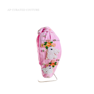 Fashion Easter <b>Headband</b> Luxury Hand-sewn Seed Bead <b>Headband</b> Cute Bunny Easter <b>Headband</b> <b>for</b> <b>Women</b> - Product Image 1