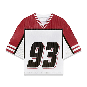 Camiseta de rugby de poliéster con estampado gráfico de transferencia de calor con mangas cortas y tela transpirable para partidos de equipos profesionales - Product Image 1