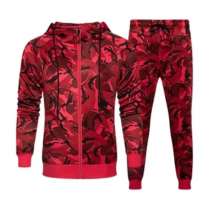 Venta al por mayor de ropa deportiva de invierno de los hombres personalizados chándal de gran tamaño Sudadera con capucha pantalones de diseño impreso de talla grande de algodón poliéster - Product Image 1