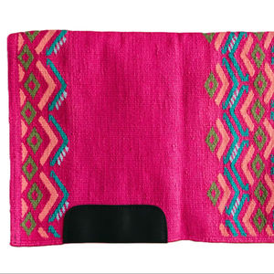 Vente en gros équestre 100% tapis de selle Western en feutre de laine mérinos avec design tissé coloré - Product Image 5