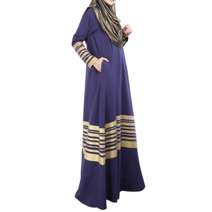 Abaya islamique en lin respirant et élégante, robe traditionnelle musulmane vintage longue jusqu'aux chevilles, prix de vente le plus bas, MOQ faible, décontractée, printemps - Product Image 3