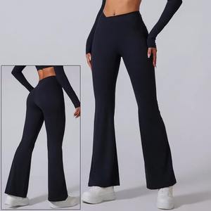 Women's XL High Waist Quick Dry Yoga <b>Leggings</b> Best Design Running Trousers Pants Elastic Waist Custom Colors Printed Solid - Product Image 1