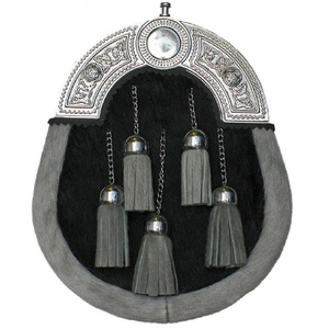 Sporran en fourrure écossaise véritable pour hommes fait à la main en cuir pour les événements culturels mariages et cérémonies kilt tenues Sporran sacs - Product Image 6