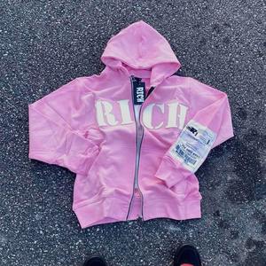 Alta calidad personalizado 100% algodón pesado Zip Up Vintage Sun Faded ácido lavado apliques desgastado bordado sudaderas con capucha para hombres - Product Image 5