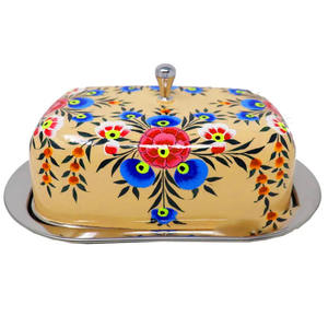 <b>Butter</b> <b>Dish</b> for Home Kitchenware Decorative With Metal Knife and Decor - Product Image 2