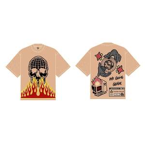 Venta al por mayor de camisetas de los hombres de alta calidad 100% algodón pesado camiseta personalizada de impresión de diseño transpirable camisetas - Product Image 3