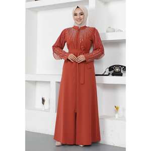 Abrigos, Chaquetas y Gabardinas Modestas Adornadas con Perlas de Imitación, Abaya con Toque Elegante - Product Image 3