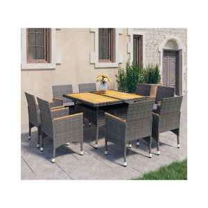 Modern Design <b>Dining</b> Set of 8 Chairs Steel Frame <b>Other</b> Outdoor <b>Furniture</b> Pe Rattan <b>Dining</b> Set 8 Seaters Phu Linh Manufacturer - Product Image 2