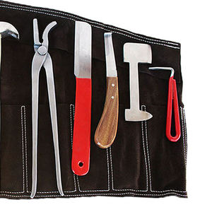 Kit de maréchal-ferrant professionnel en acier inoxydable réutilisable, ensemble portable d'entretien des sabots pour chevaux - Product Image 5