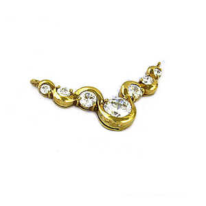 Pendentif tendance en plaqué or avec zircone cubique pour femmes, bijoux de mode avec motifs floraux et en forme de cœur, chaîne en titane et en laiton - Product Image 3