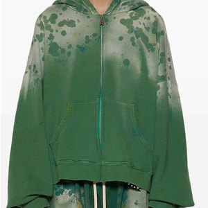 เสื้อฮู้ดดี้ผู้ชายสไตล์วินเทจ ย้อมสีแบบแอซิดวอช ผ้าฝ้ายฟอกสีสไตล์สตรีทแวร์ ปี 2026 รับทำโลโก้ตามสั่ง - Product Image 1