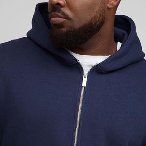 Logo imprimé DTF personnalisé 500gsm hommes basiques sweats à capuche zippés haute qualité coupe ample poids lourd surdimensionné hip hop homme sweats à capuche - Product Image 2