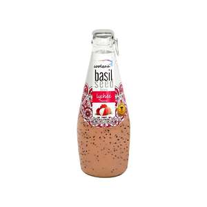 Venta al por mayor de bebida de semilla de albahaca natural con sabor a fruta de la Pasión 290ml botella de vidrio refrescante bebida de jugo saludable - Product Image 2