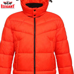 Blouson matelassé avec logo personnalisé, manches longues, fermeture éclair intégrale, imperméable, à capuche, tendance - Product Image 6