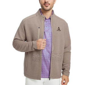 Veste de golf d'hiver pour homme, col montant, logo sur le devant, extensible, légère, pour l'entraînement de golf et le quotidien - Product Image 2