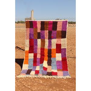 Tapis persan abstrait fait à la main contemporain 9x12 grand rectangle en polyester pour le décor d'entrée de la chambre à coucher du salon pour les adolescents - Product Image 1