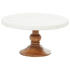 Wholesale Elegant Wood and Marble Table Top Serving Stand for Dessert and <b>Chocolate</b> Latest Design Metal Restaurant Cake Stand - Product Image 4