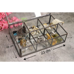 Customized Jewelry <b>Storage</b> <b>Box</b> in Iron and Glass With Elegant Finished Perfect for Organizing Earrings and Nose Rings With Style - Product Image 6