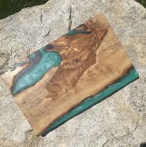 Mango de madera hecho a mano indio con tabla de cortar de resina tabla de queso productos de bambú hogar Hotel restaurante y cocina mejor precio - Product Image 3