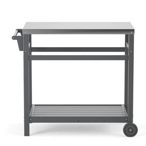 Stainless Steel <b>Serving</b> Wine bar Cart for Home Catering Hotel Restaurant Kitchen Food <b>Serving</b> <b>Trolley</b> Wine & Glasses Holders - Product Image 3