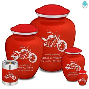 Extra <b>Large</b> Embrace Bright Red Motorcycle Cremation <b>Urn</b> for Ashes - Product Image 3