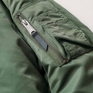 Blouson Bomber Unisexe Décontracté à Capuche Zippé, Vêtement d'extérieur Hiver, Service OEM, Logo Frontal, Écologique, Coupe-Vent - Product Image 4