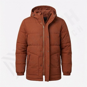 Parka de Invierno con Capucha, Acolchada, de Diseño, Abrigo Exterior de Algodón, Aislamiento de Poliéster, para Uso en Exteriores, Chaqueta Térmica Cálida, Resistente - Product Image 1