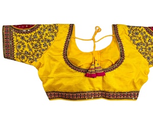 ส่งออกอินเดียที่มีคุณภาพทองแดง Zari ทอง Codding หนักเย็บปักถักร้อยเสื้อทำงานสำหรับงานแต่งงานพิเศษจากซัพพลายเออร์อินเดีย - Product Image 2