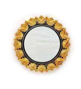 Cadre de miroir artisanal de luxe doré avec un style charmant pour la décoration de la maison, de l'hôtel, du bureau, du salon, miroir mural - Product Image 6