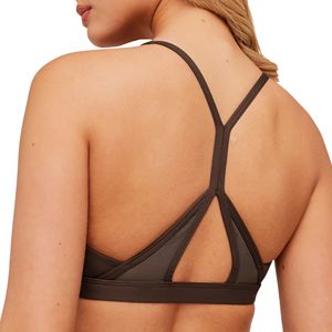 Soutien-gorge de sport léger et ajouré pour femmes grandes tailles, décolleté en V profond, dos triangulaire, sans armatures, haut court de yoga, tenue de sport sexy pour la gym et l'entraînement - Product Image 4