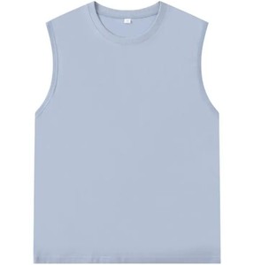 100% coton été débardeur conception ample bord brut gilet tricoté décontracté sans manches T-Shirts respirant - Product Image 6
