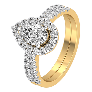 Anillo DE BODA personalizable de lujo de oro sólido de 9 quilates para mujer 1,66 Cts VS Clarity EF Color Lab Grown Diamond IGI Certified - Product Image 1