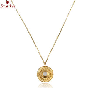 Collar con Colgante de Piedra Lunar Arcoíris en Plata de Ley 925 Chapada en Oro de 18k, el Más Vendido al por Mayor, para Mujer, Regalo de Joyería - Product Image 2