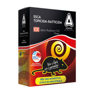 Esca Topicida 'Ratibrom 5.0' Professionale Kg 1,5 3x500 Gr per Interni ed Esterni - Product Image 1