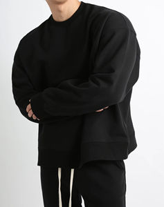 Alta calidad 370gsm personalizado cuello redondo sudadera otoño francés Terry gota hombro Sudadera con capucha para verano ODM suministro - Product Image 1