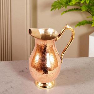 Superior Grade Eco Friendly Reusable <b>Copper</b> <b>Jug</b> with Handle Healthy Water Storage Solution for Home & Office Use for Export Sale - Product Image 6