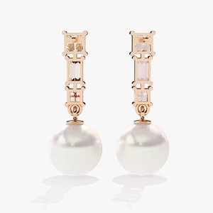 Offers High-Demand <b>Rose</b> <b>Gold</b> Jewelry Women's & Kids <b>Stud</b> <b>Earrings</b> with Diamond Pearl Zircon Stones at Low Price - Product Image 5