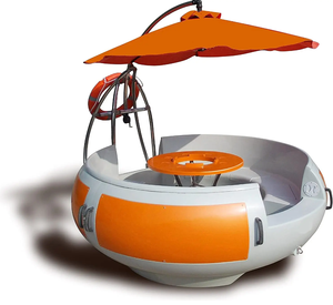 Venta caliente en barcos de parrilla eléctrica de material PE comercial 6-8 asientos barbacoa donut fiesta barco para el mar - Product Image 2