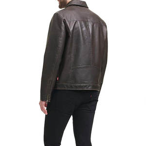 2025 Último diseño Chaqueta de cuero de oveja de bajo precio Calidad de muesca superior Ropa de calle hecha a medida Chaqueta de cuero genuino para hombres - Product Image 2