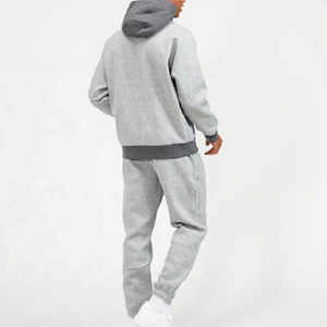 Conjunto Deportivo Informal Personalizado de Dos Piezas para Hombre, Corte Regular, con Sudadera con Capucha y Pantalones Deportivos Acampanados, 100% Algodón - Product Image 6