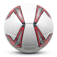 Ballon de football en cuir PVC personnalisé avec logo, qualité supérieure, taille 5, thermocollé, durable, vente en gros directe usine