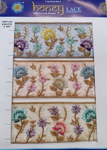 Dentelle brodée à la mode avec motif floral coloré pour le bricolage Broderie de dentelle de fleurs multicolores de qualité supérieure pour robes - Product Image 5